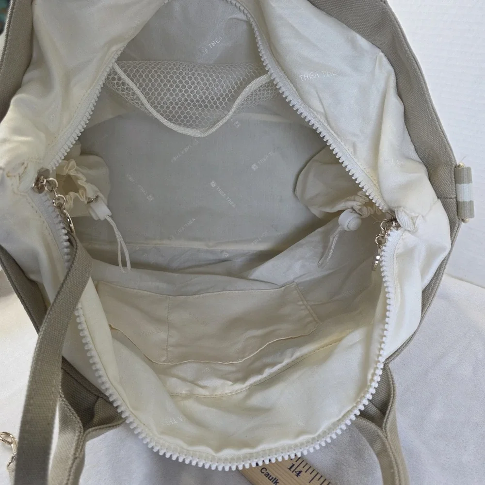 Thea Thea Diaper Bag‎ Tan Canvas Gemstone Bedazzled